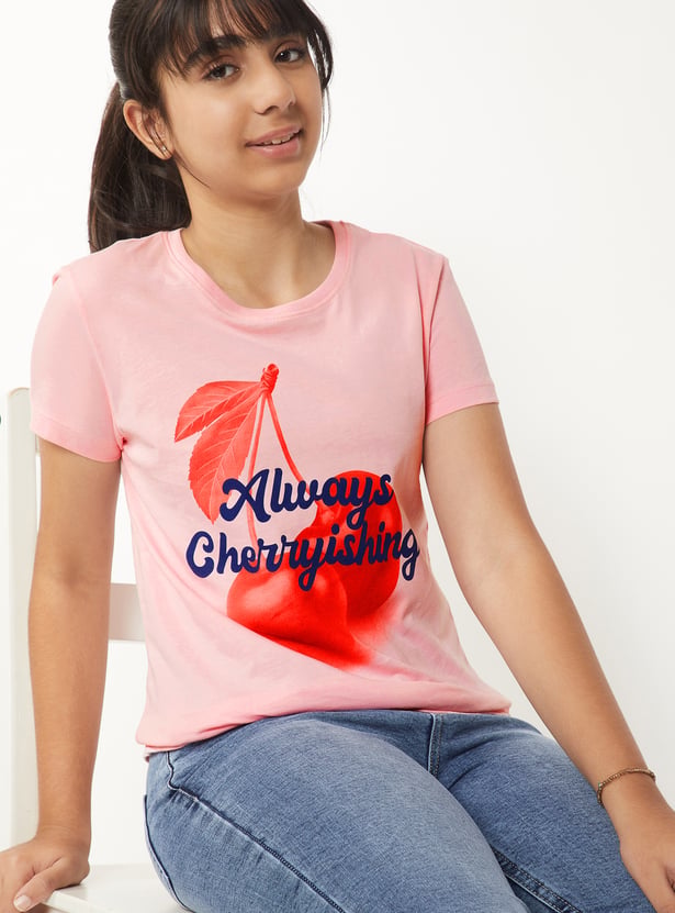 Girls Printed T-shirt - Pack of 2