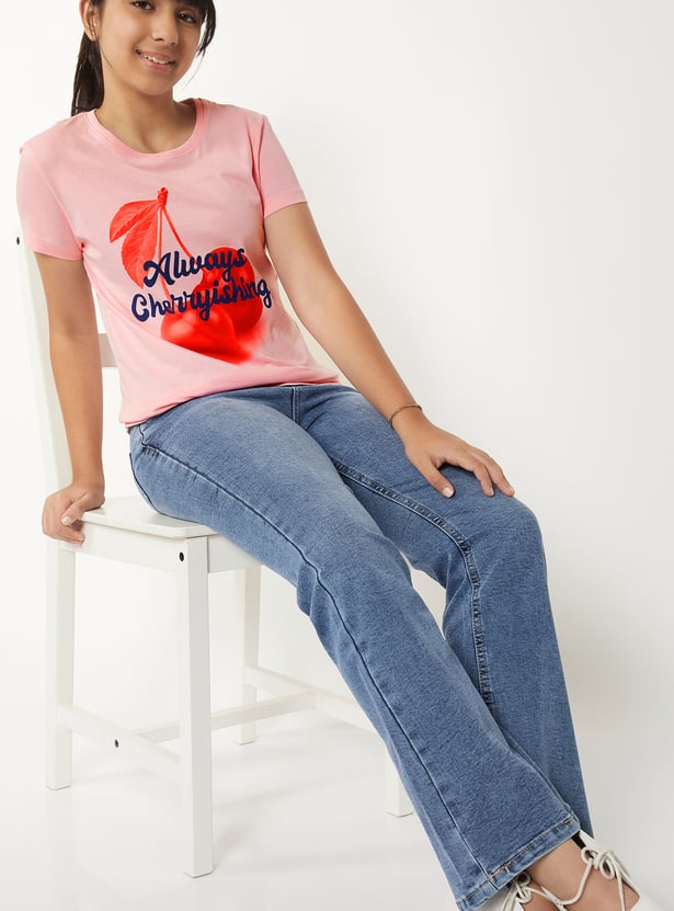 Girls Printed T-shirt - Pack of 2