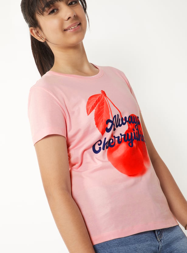 Girls Printed T-shirt - Pack of 2