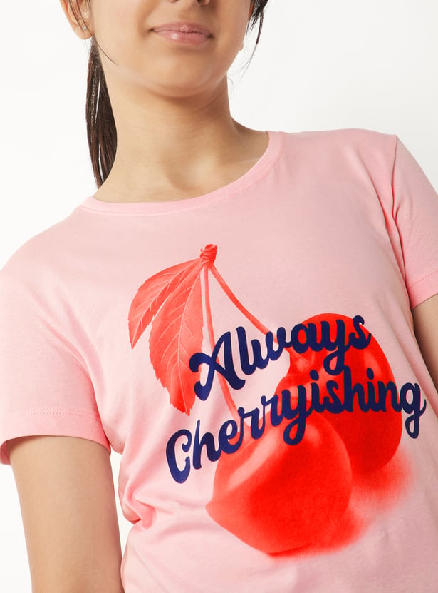 Girls Printed T-shirt - Pack of 2