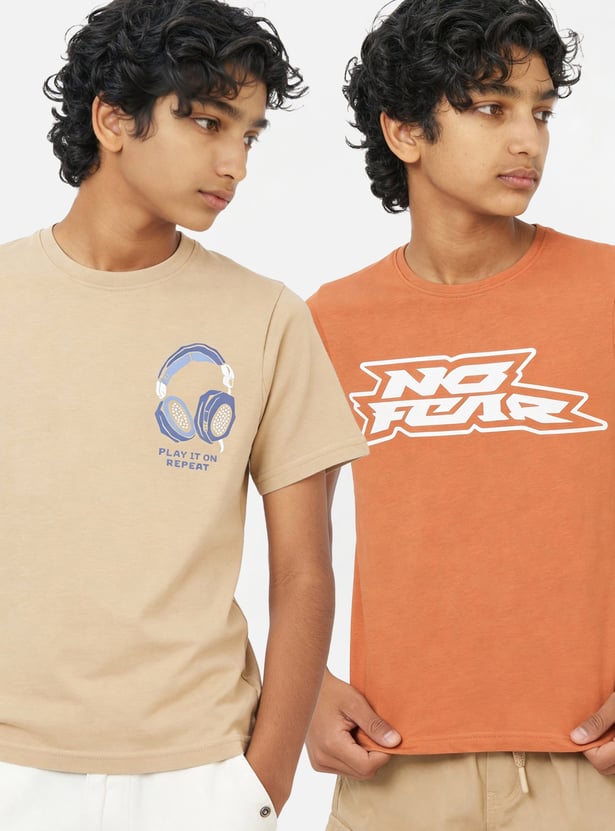 Boys Printed T-shirt - Pack of 2