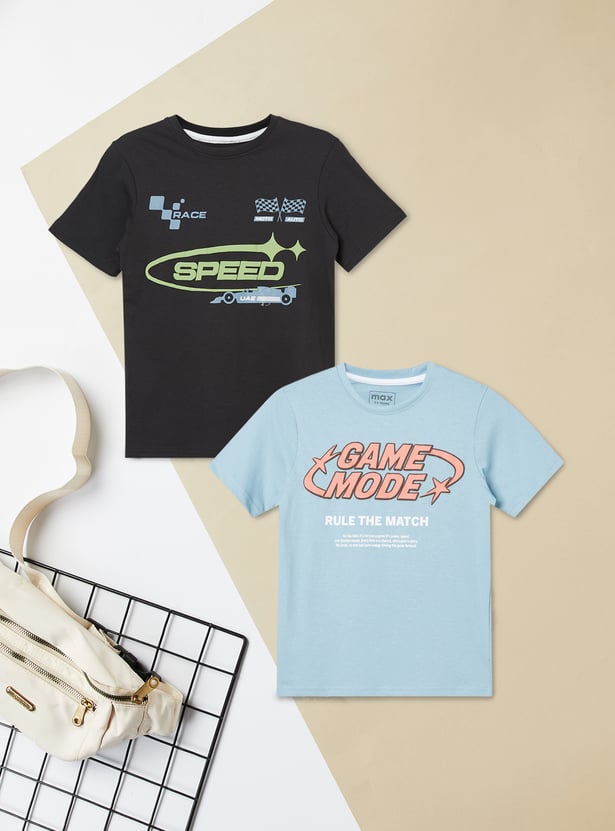 Boys Printed T-shirt - Pack of 2