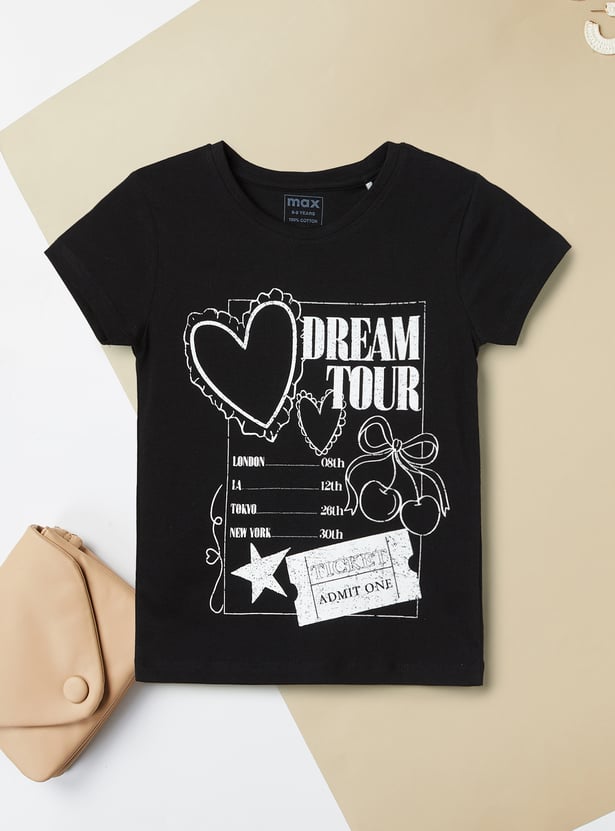 Girls Printed T-shirt - Pack of 2