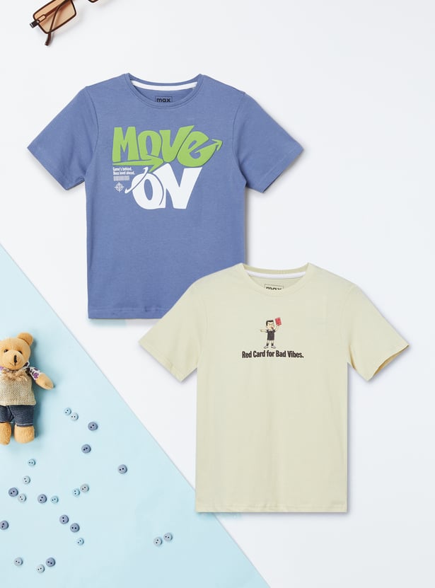 Boys Printed T-shirt - Pack of 2