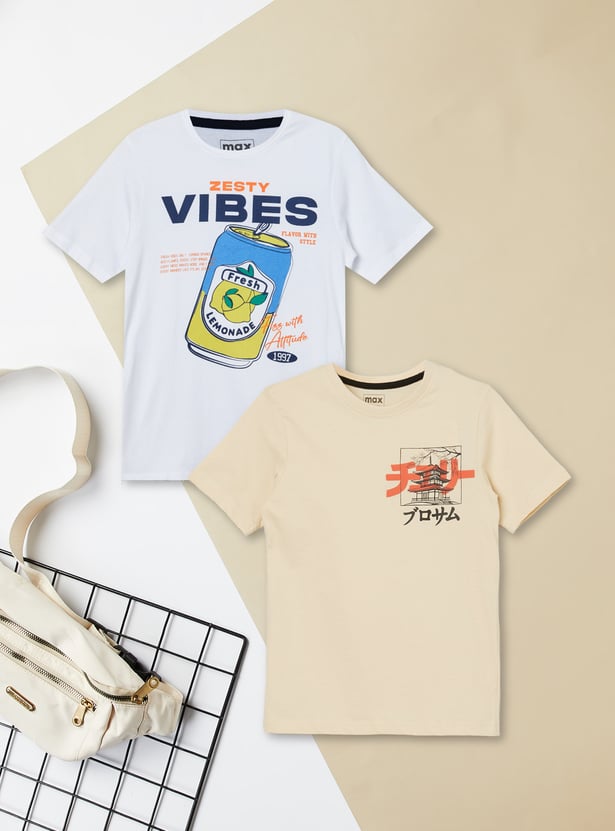 Boys Printed T-shirt - Pack of 2