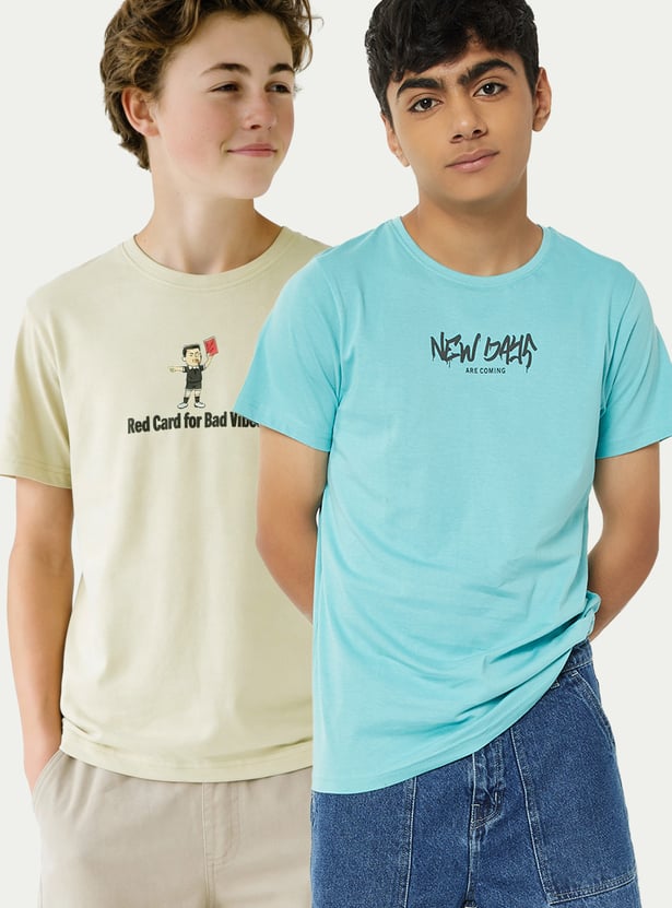 Boys Printed T-shirt - Pack of 2