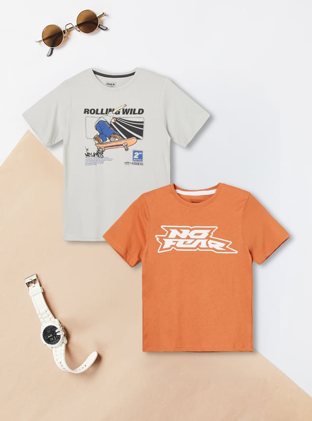 Boys Printed T-shirt - Pack of 2
