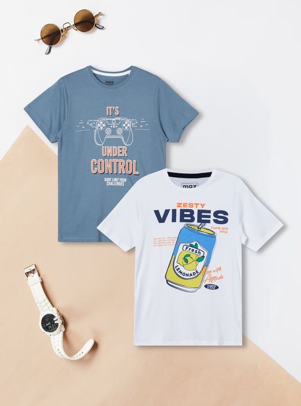 Boys Printed T-shirt - Pack of 2
