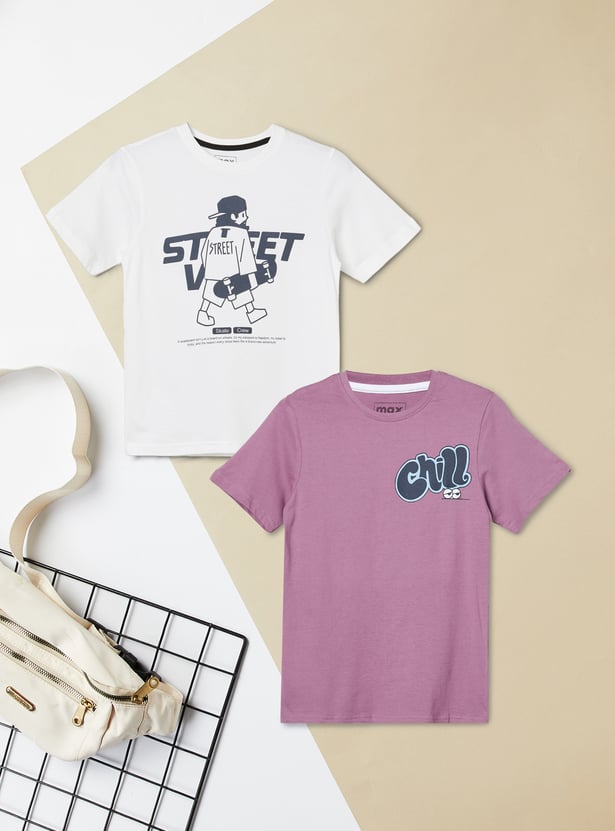 Boys Printed T-shirts - Pack of 2