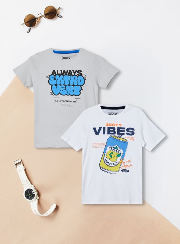 Boys Printed T-shirt - Pack of 2