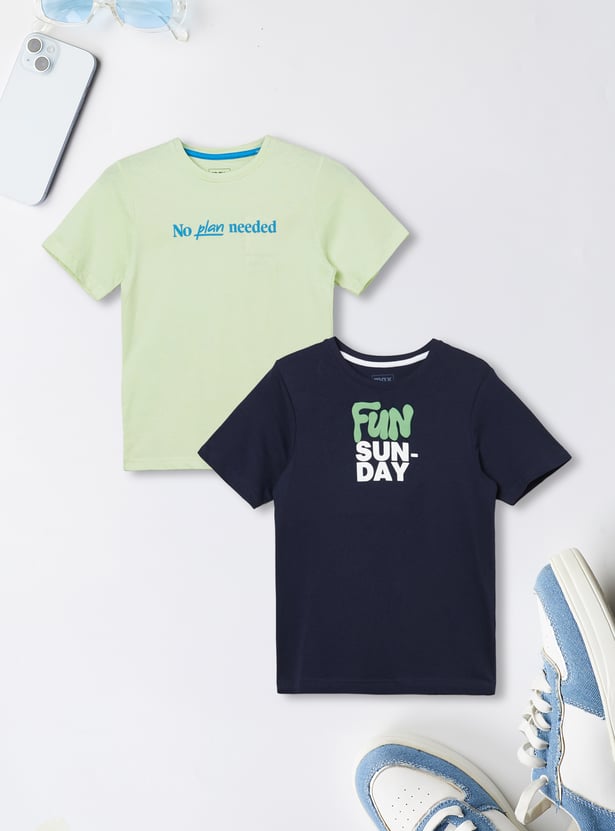 Boys Printed T-shirts - Pack of 2