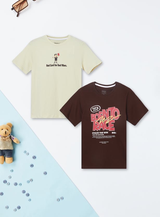 Boys Printed T-shirt - Pack of 2
