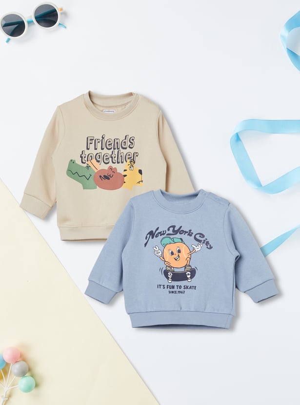 Boys Printed Sweatshirts - Pack of 2