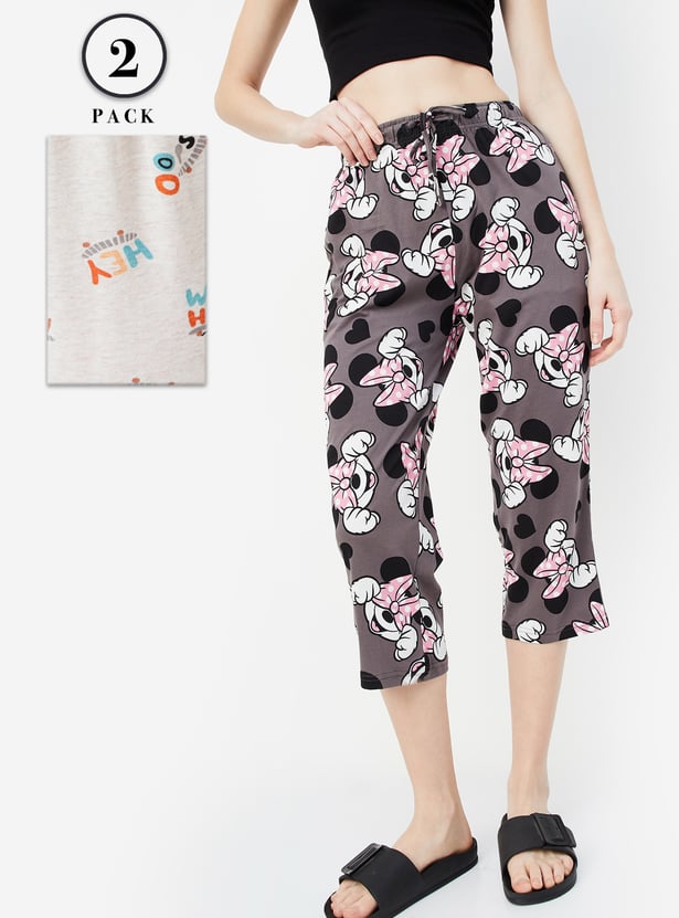 Women Character Print Capri - Pack of 2