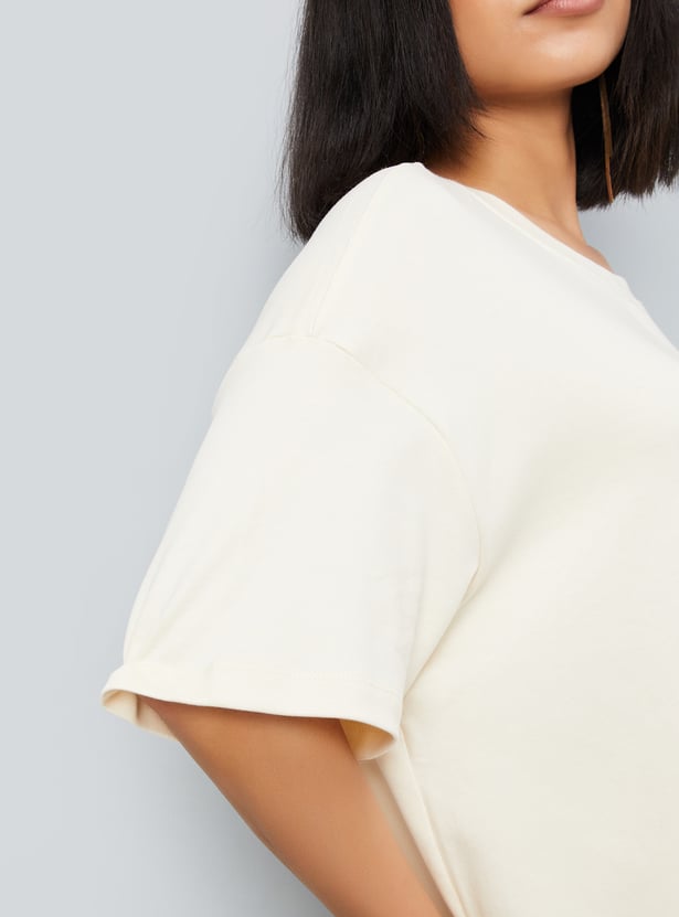 Women Solid T-shirt - Pack of 2