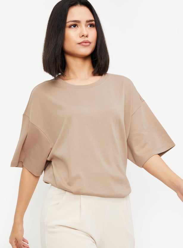 Women Solid T-shirt - Pack of 2