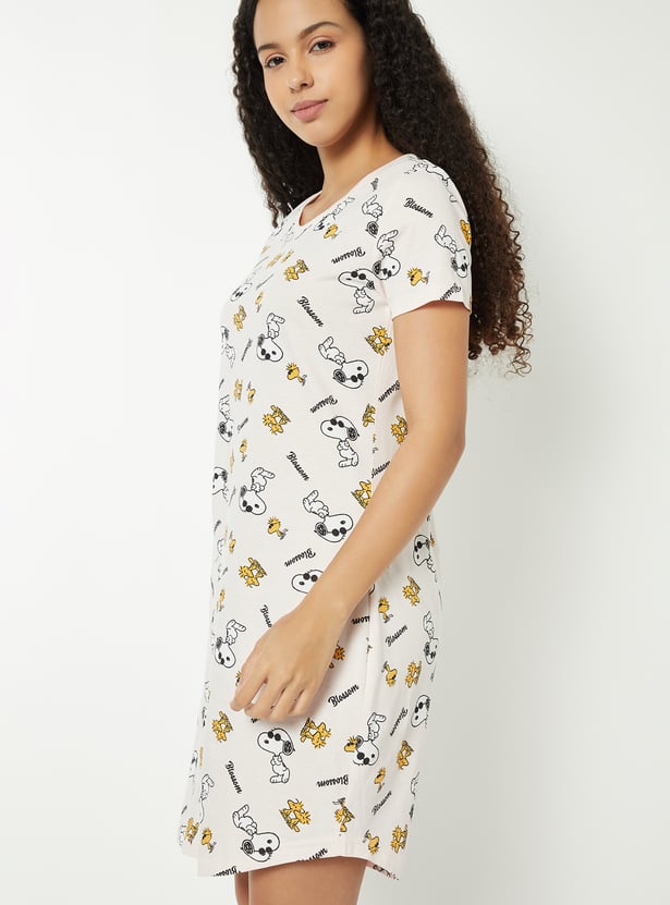Women Character Print Nightdress - Pack of 2