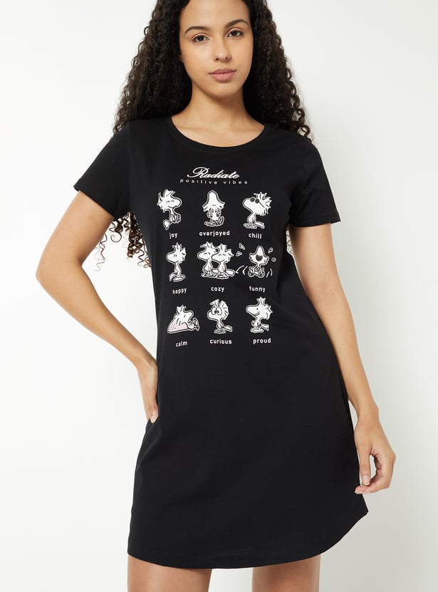 Women Character Print Nightdress - Pack of 2