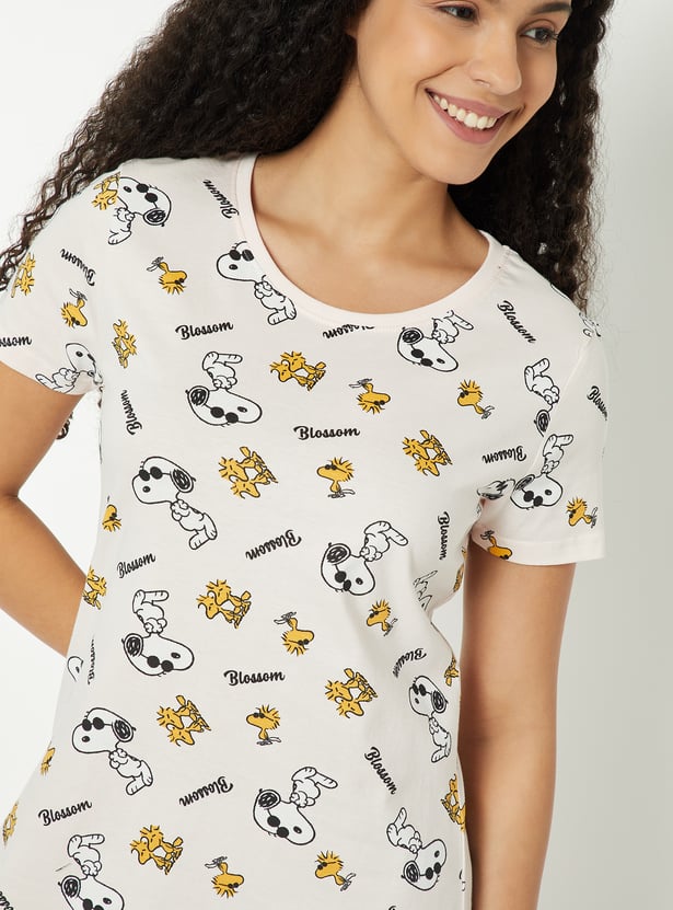 Women Character Print Nightdress - Pack of 2