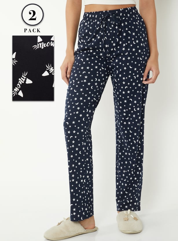 Women Printed Pyjamas - Pack of 2