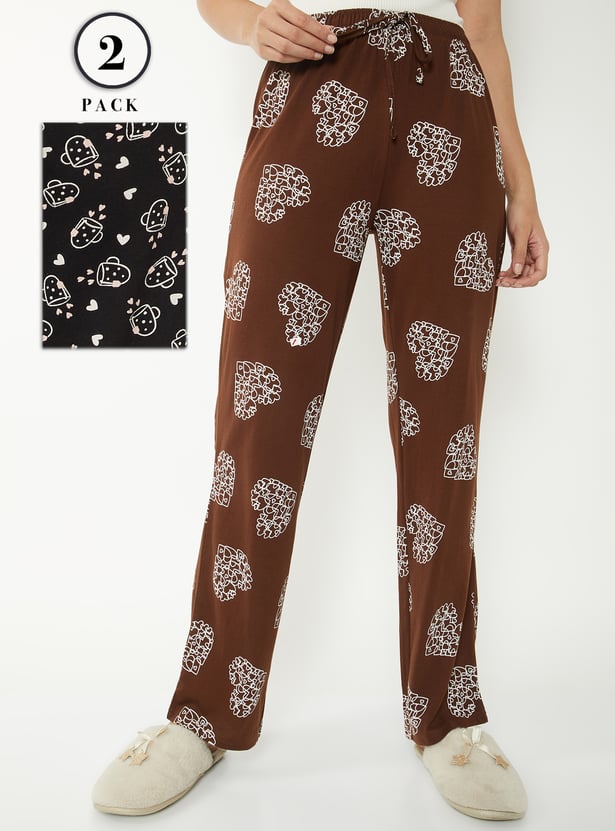 Women Printed Pyjamas - Pack of 2