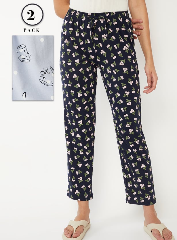 Women Printed Pyjamas - Pack of 2