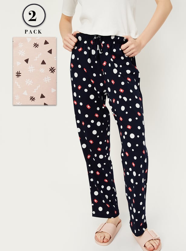 Women Printed Pyjamas- Pack of 2