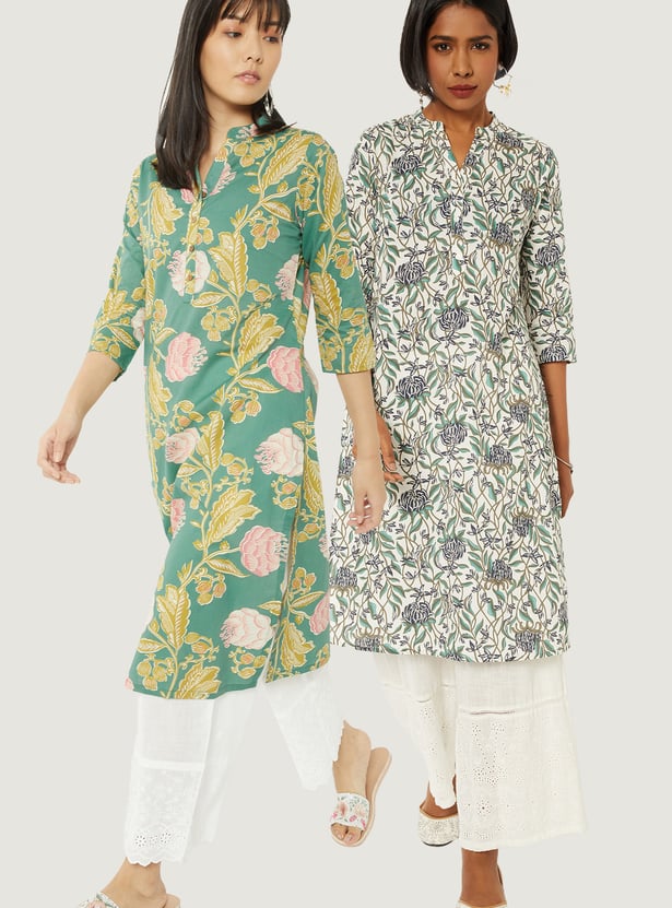 Kalki x Max Women Printed Straight Kurtas - Pack of 2