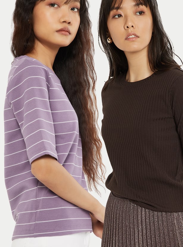Women Assorted T-shirt - Pack of 2