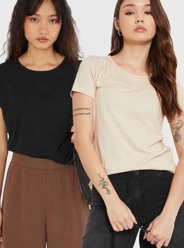 Women Assorted T-shirt - Pack of 2
