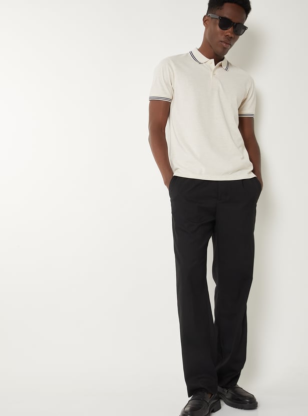 Men Solid Polo T-shirt