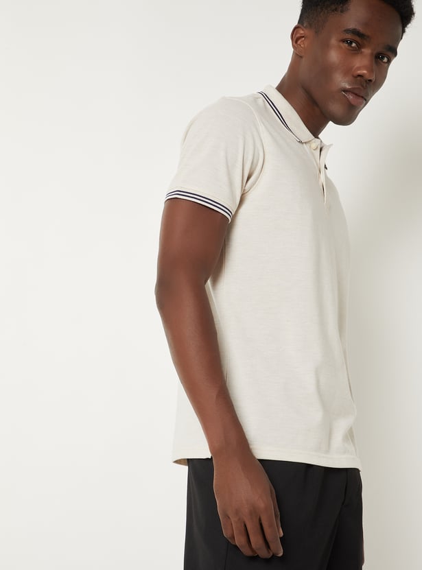 Men Solid Polo T-shirt