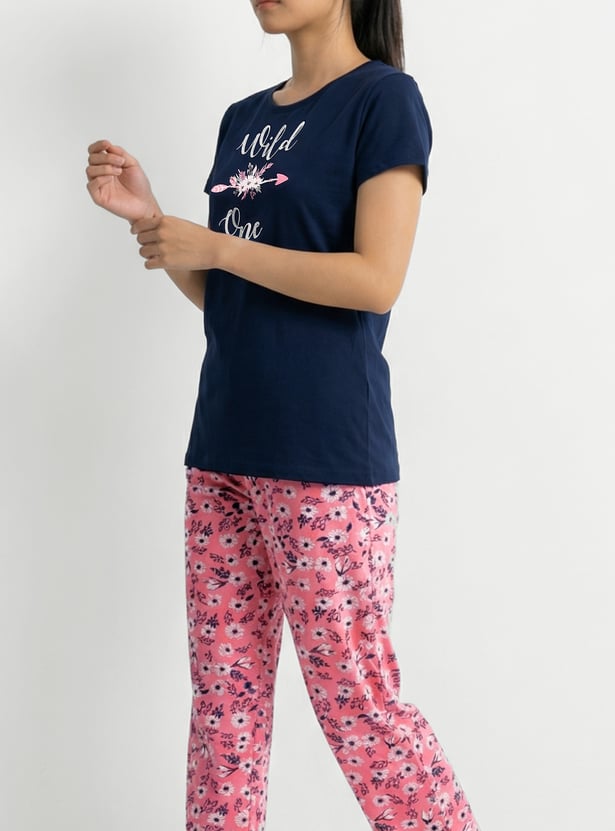 Women Printed PJ Set