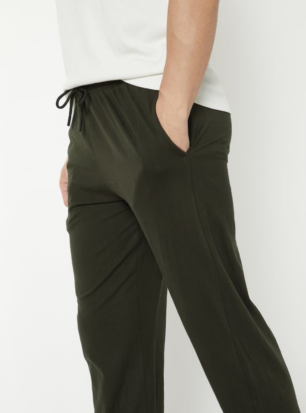 Men Solid Lounge Pants