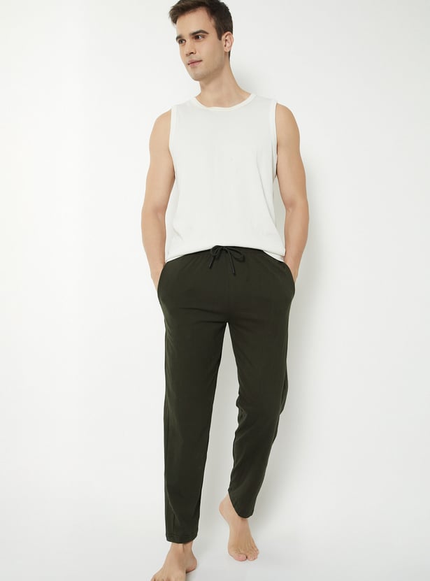 Men Solid Lounge Pants