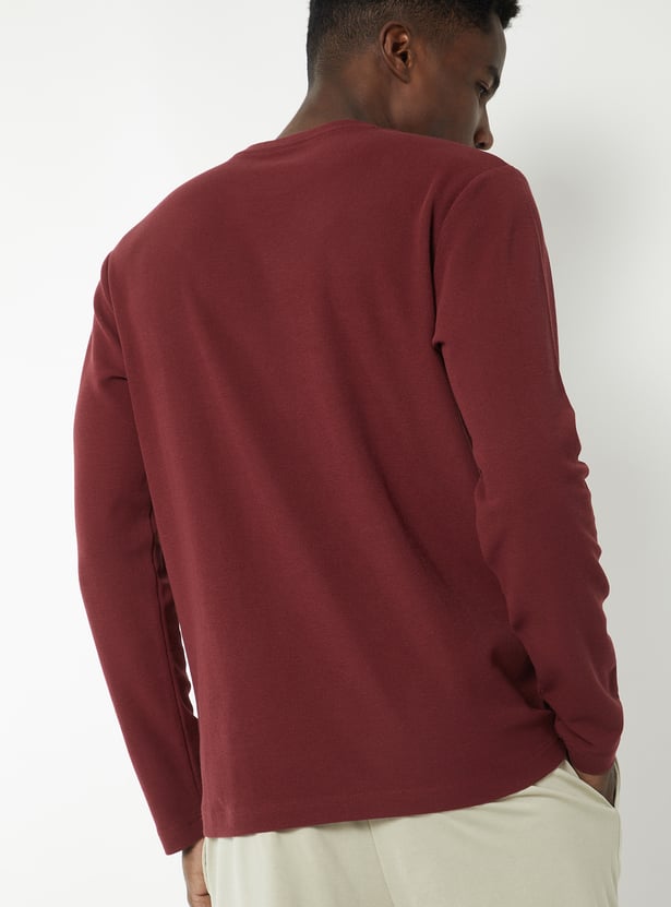 Men Textured Lounge T-shirt