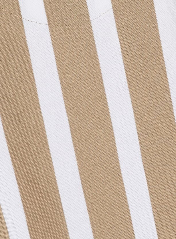 Men Striped Slim Fit Polo T-shirt