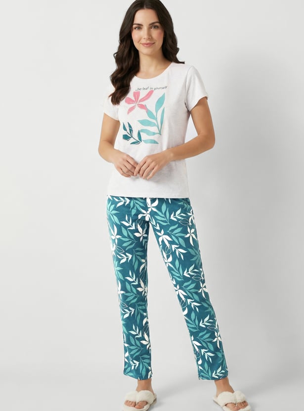 Women Printed PJ Set