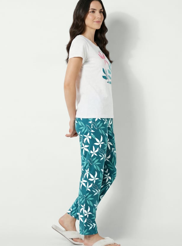 Women Printed PJ Set