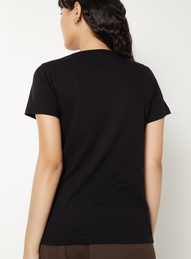 Women Pintuck Yoke T-shirt