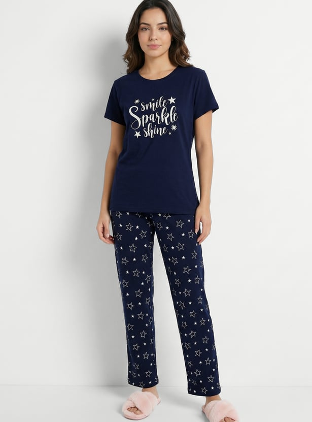 Women Printed PJ Set