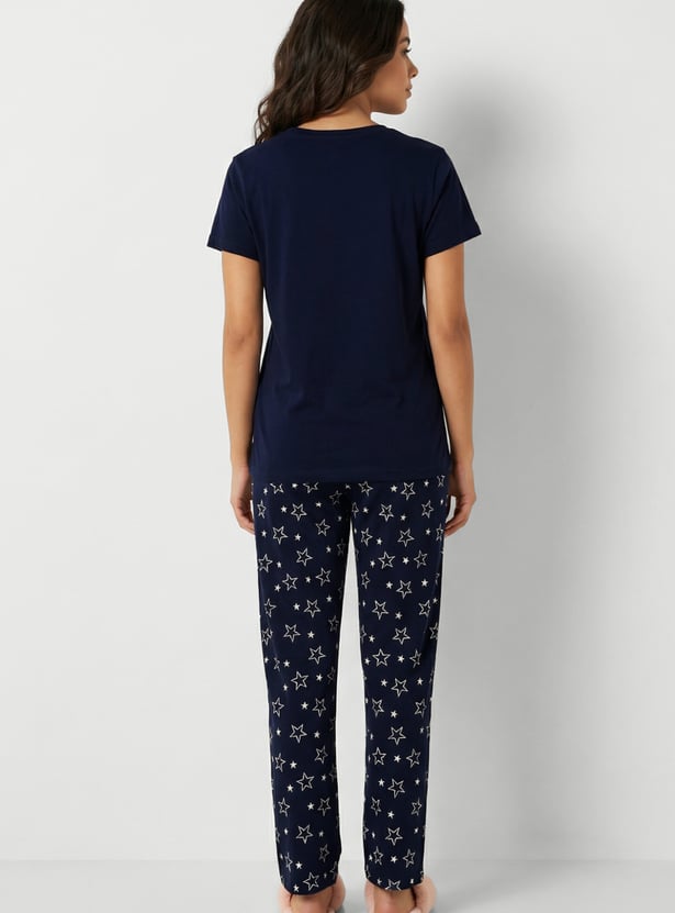 Women Printed PJ Set