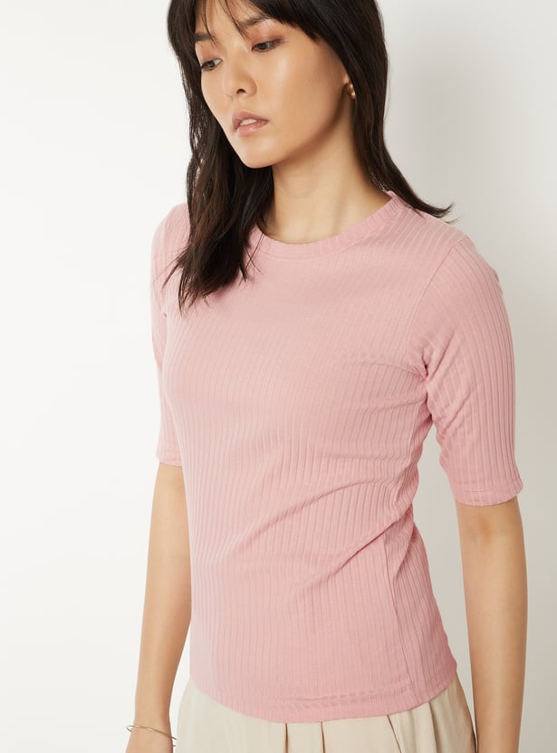Women Ribbed T-shirt
