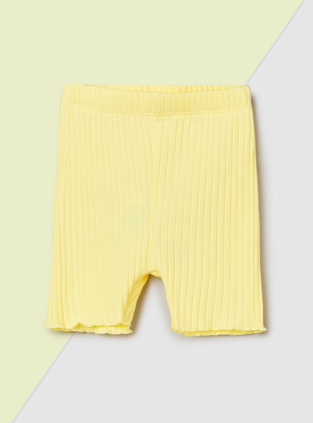 Girls Ribbed Shorts - Pack of 2