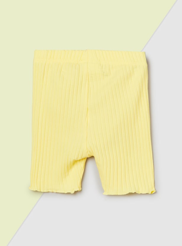 Girls Ribbed Shorts - Pack of 2