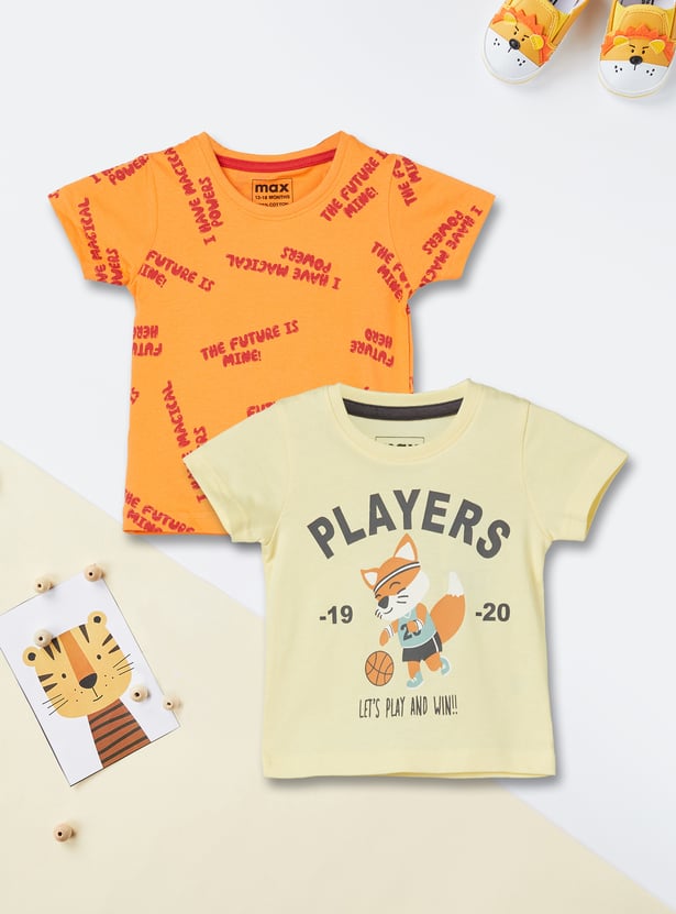 Boys Printed T-shirt - Pack of 2