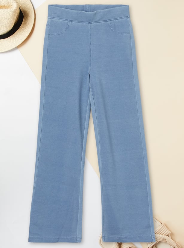 Girls Solid Slim Fit Jeans