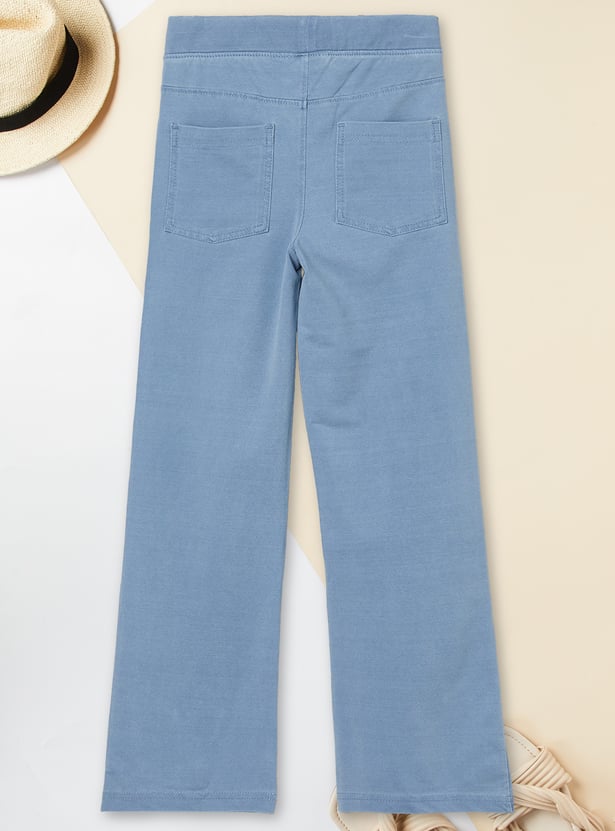 Girls Solid Slim Fit Jeans