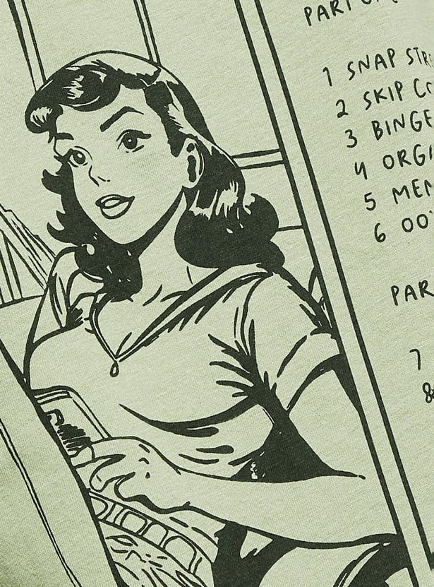 URB_N Women Printed Oversized T-shirt