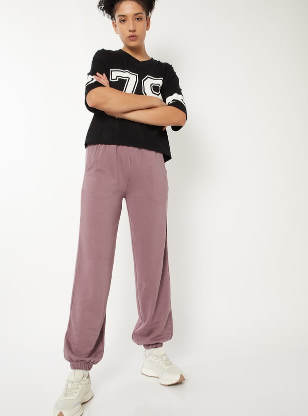 Women Solid Athleisure Joggers